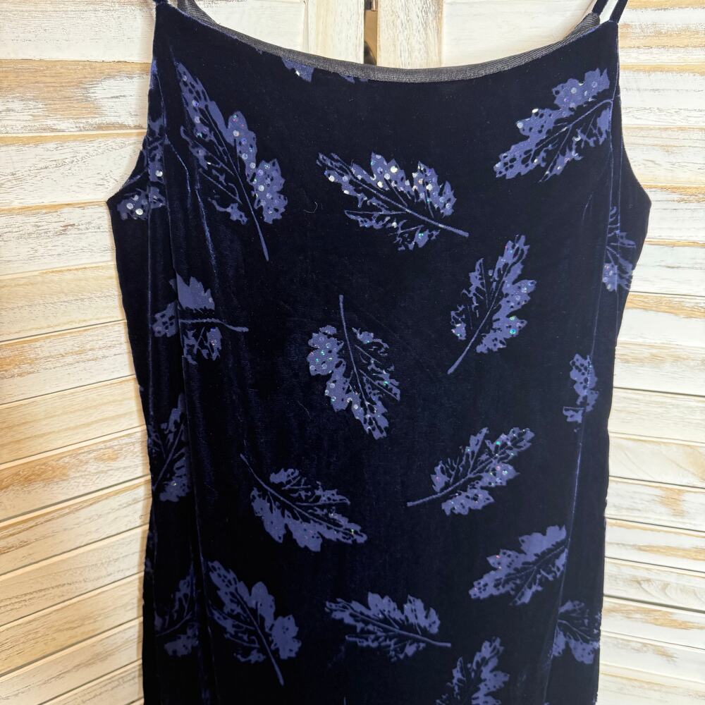VTG REGGIO Women's Size 10 Silk Velvet Maxi Dress Sapphire Demure Cocktail Event - Picture 6 of 16